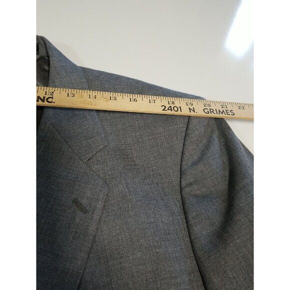 Vintage Bert Pulitzer Mens Sport Coat 50R Wool Blend Blazer Gold Buttons Gray - Picture 7 of 12